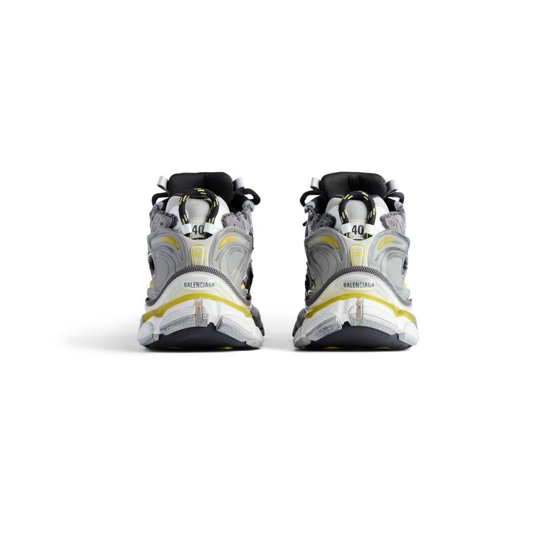 Men’s Runner Sneaker  in Grey/yellow/white - Image 5